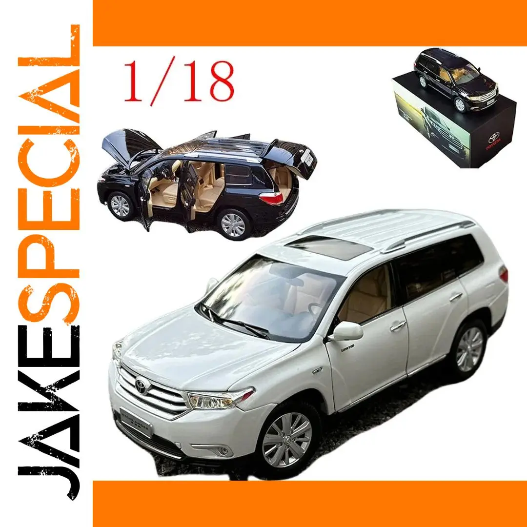 1/18 Scale Toyota Highlander SUV Model in White 1 1/18 Scale Toyota Highlander SUV Model in White