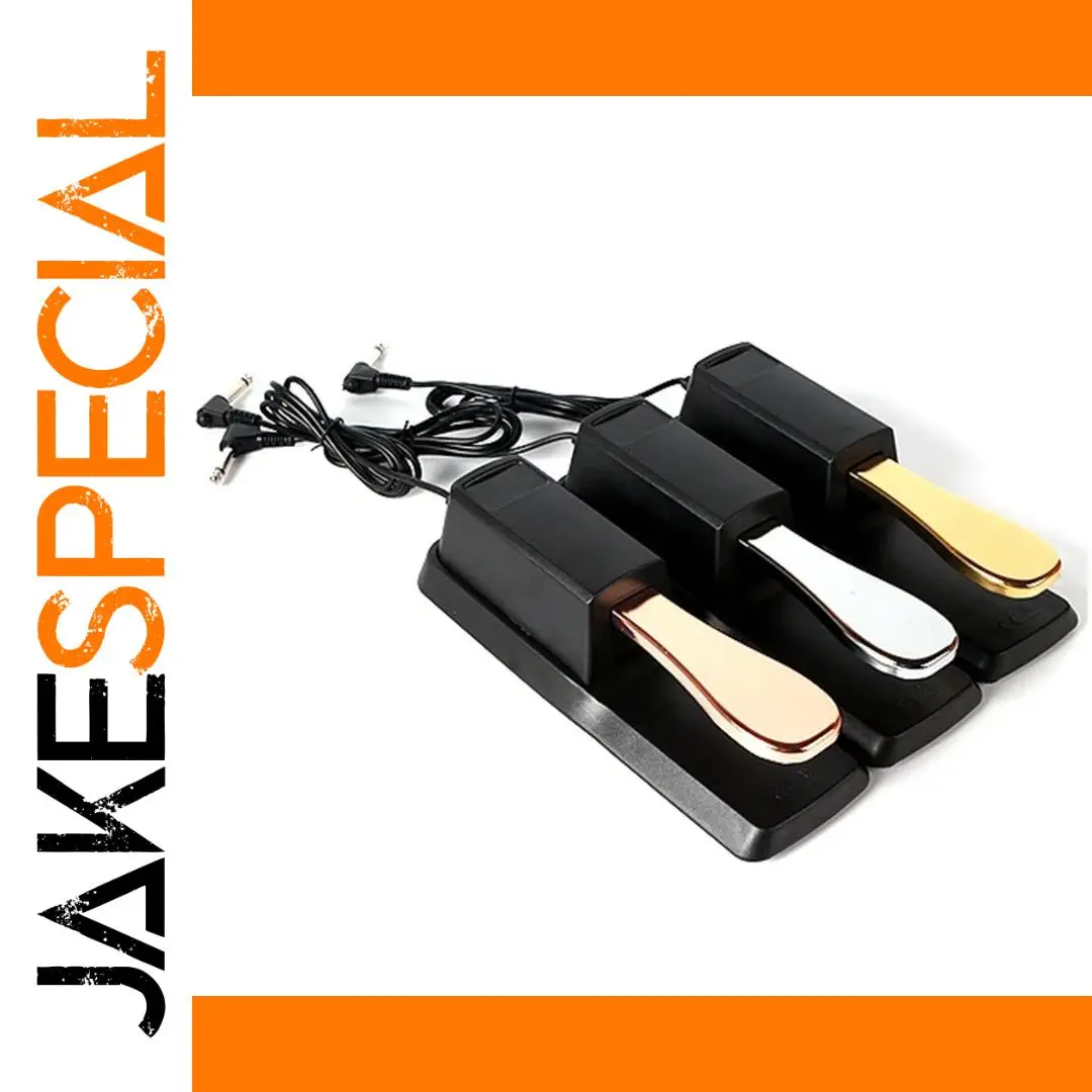Elegant Metallic Finish Sustain Pedal for Digital Piano 1 Elegant Metallic Finish Sustain Pedal for Digital Piano