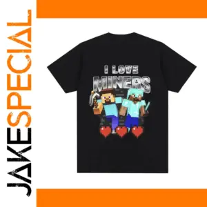 I LOVE MINERS Minecraft Pixel Art T-Shirt