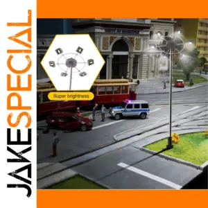 Vintage Copper-Finish Model Railway Lamppost Set