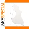 White Kidney-Shaped Guitar Pickguard for Folk Guitars
