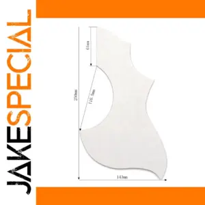 White Kidney-Shaped Guitar Pickguard for Folk Guitars