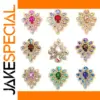 Elegant Multi-Colored Rhinestone Flower Appliqué for Dresses