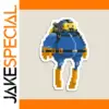 Colorful Pixel Art Scuba Diver Magnet in Three Sizes