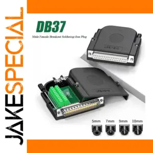 Industrial DB37 Solder-Free Connector with 37 Gold Contacts