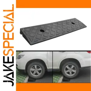 Durable Black Plastic Kerb Ramp for Safety
