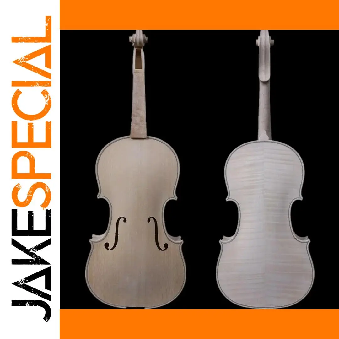 Unfinished 4/4 Violin with Flame Maple Back 1 Unfinished 4/4 Violin with Flame Maple Back