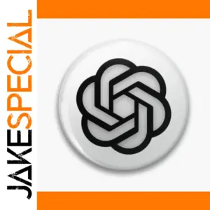 Black and White Geometric Lapel Pin 38mm/44mm