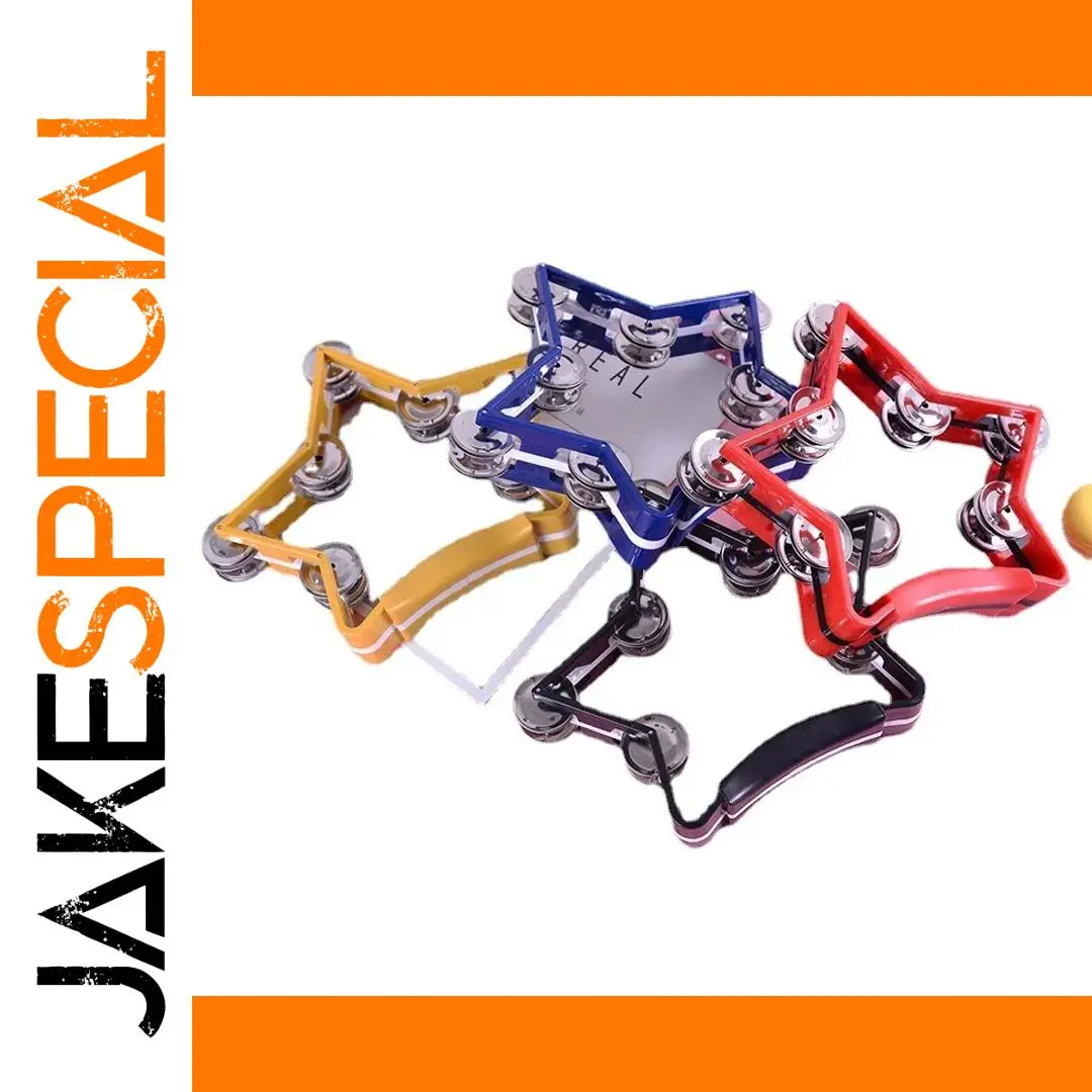Colorful Five-Pointed Star Children's Tambourine 1 Colorful Five-Pointed Star Children's Tambourine