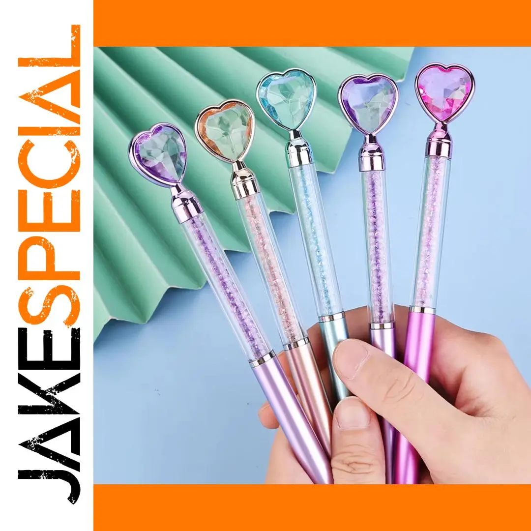 Love Diamond Colorful Pen Set with Heart Jewels 1 Love Diamond Colorful Pen Set with Heart Jewels