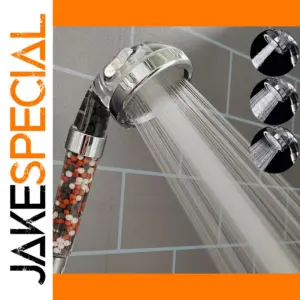 Modern 3-Mode Shower Head with Mineral Balls