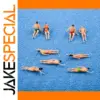 Vibrant Miniature Swimming Figures Set for Dioramas