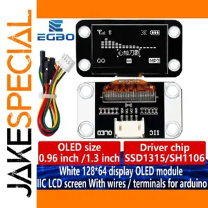 White OLED Display Module 0.96 / 1.3 Inch 128x64