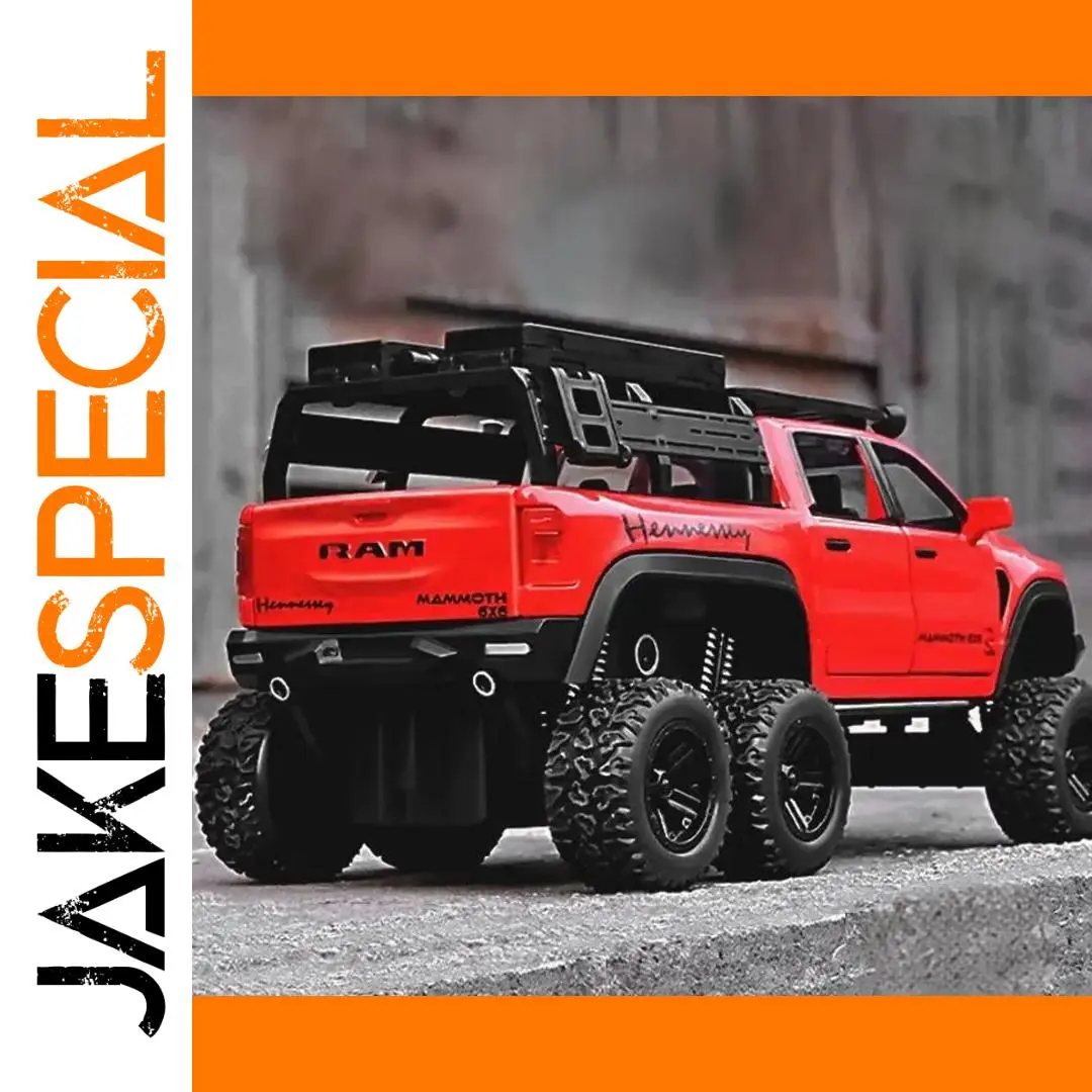 Red 1:32 Dodge RAM 1500 TRX 6X6 Diecast Model 1 Red 1:32 Dodge RAM 1500 TRX 6X6 Diecast Model