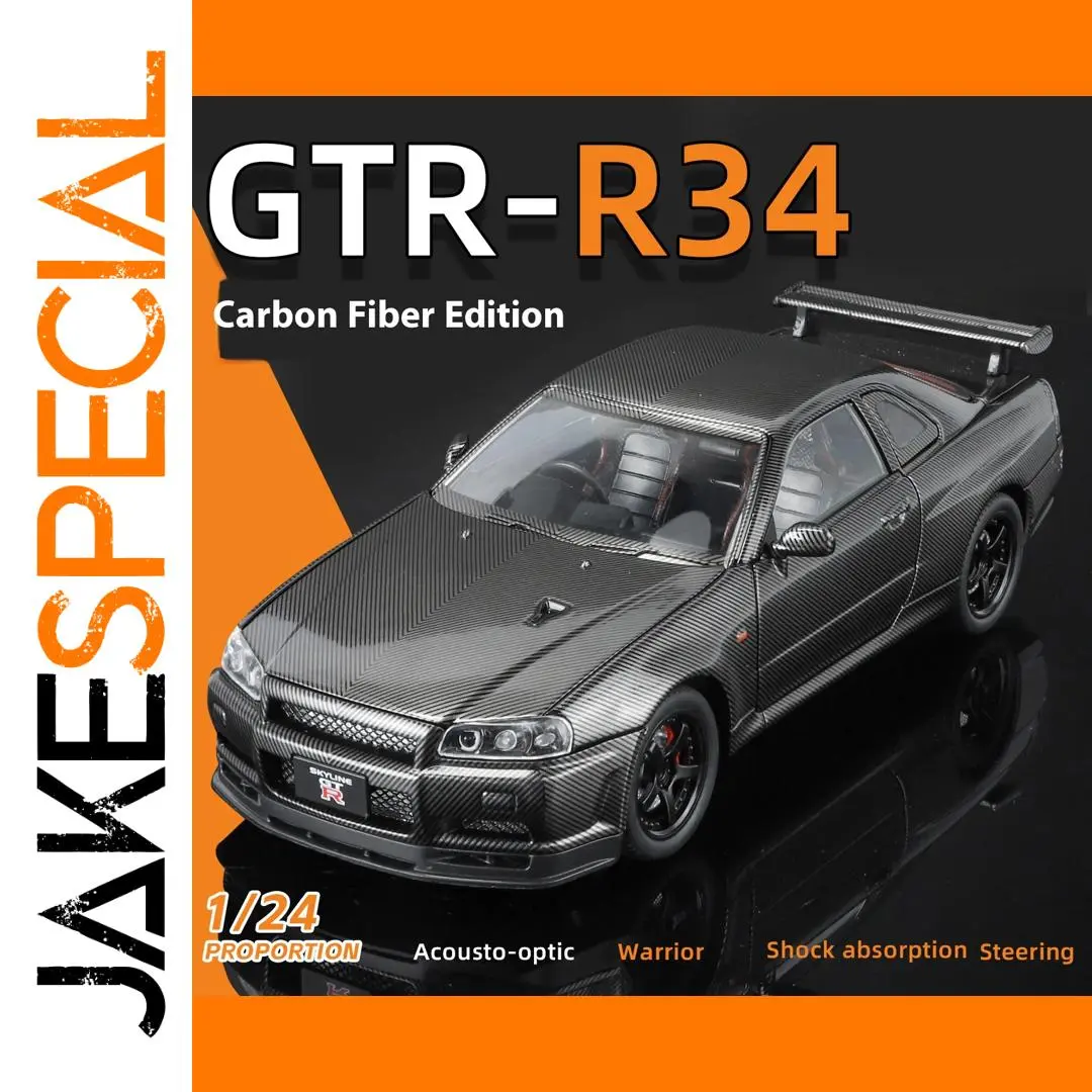1/24 Nissan GTR-R34 Diecast Model Replica 1 1/24 Nissan GTR-R34 Diecast Model Replica