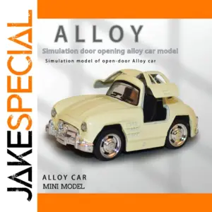 Light Yellow Classic Car Diecast Model 1:64 Scale