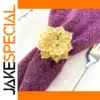 Gold Floral Napkin Rings Set of 10