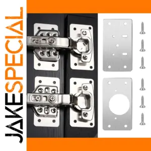 Stainless Steel Cabinet Hinge Repair Plates Set