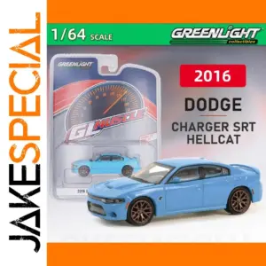 Vibrant Blue 1:64 Dodge Charger SRT Hellcat Model