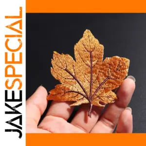 Green Maple Leaf Embroidered Iron-On Patch