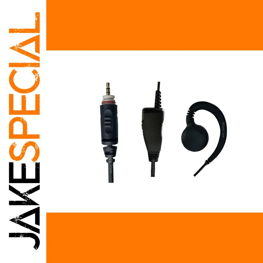 Black Earpiece Headset with PTT Mic for Motorola Models 1 Black Earpiece Headset with PTT Mic for Motorola Models