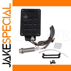 Black Acoustic Guitar Pickup System with Tuner