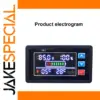 Black Digital Battery Voltmeter for Vehicles