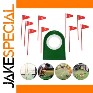 Nine-Piece Golf Putting Cup Set with Flags
