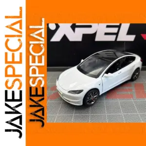 White 1:32 Scale Diecast Tesla Model 3