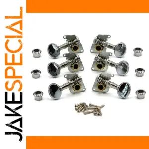 Retro Silver Guitar Tuning Pegs Set for Double-Sided Guitars