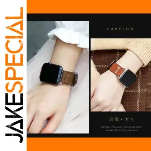 Leather Watch Strap for Apple Watch Series 1-10