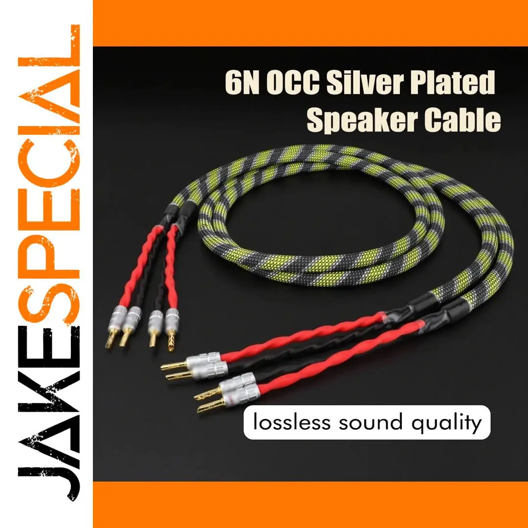 LS-180 OCC Silver Speaker Cable with BFA Plugs 1 LS-180 OCC Silver Speaker Cable with BFA Plugs