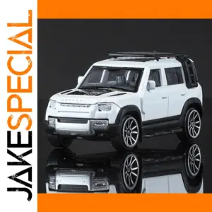 White Land Rover Defender 110 Model Replica