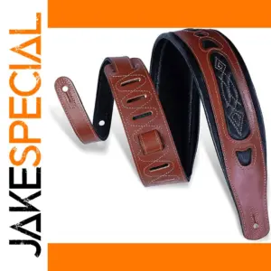 Leather Guitar Strap 8.5cm, Adjustable 125-143cm