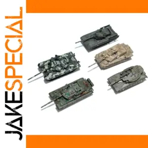 Detailed Plastic Tank Model Kit with 6 Variants