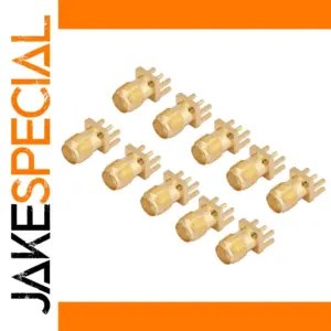 Set of 10 Gold-Plated SMA Female Connectors for RF Projects