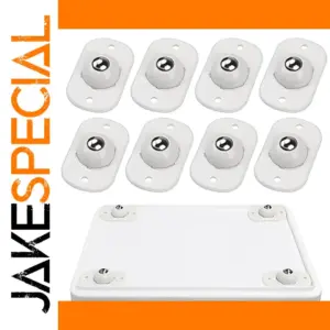 White Self-Adhesive Caster Wheels Set for Mobility