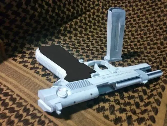 Realistic 1:1 Paper Model of M92F Pistol 5 Realistic 1:1 Paper Model of M92F Pistol - Image 5