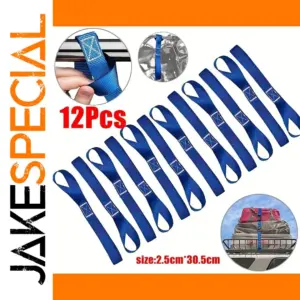Blue Motorcycle Soft Loop Straps Pack of 12
