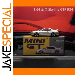 Gold Nissan Skyline GTR R34 Diecast Model