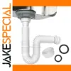 White Flexible Sink Drain Pipe with P-Trap