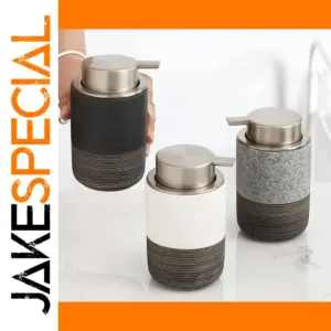 Ceramic Foam Hand Soap Dispenser in Black, White, or Gray