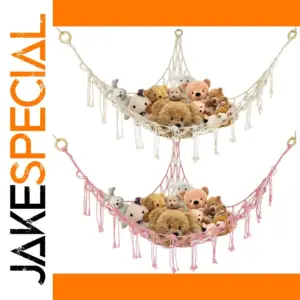 Teddy Plush Toy Storage Hammock 100x100x140 cm