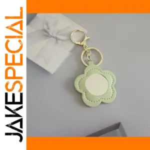 Flower Mirror Keychain with Circular Mirror