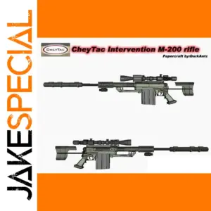 Detailed M200 Sniper 3D Paper Model Kit