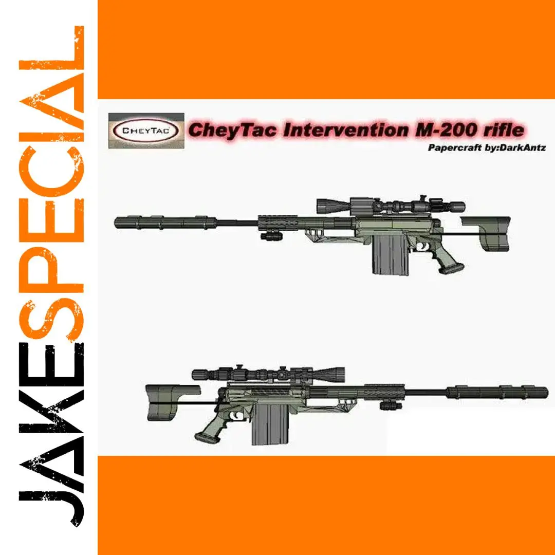 Detailed M200 Sniper 3D Paper Model Kit 1 Detailed M200 Sniper 3D Paper Model Kit