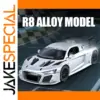 Silver R8 LMS GT2 1:24 Scale Model Car