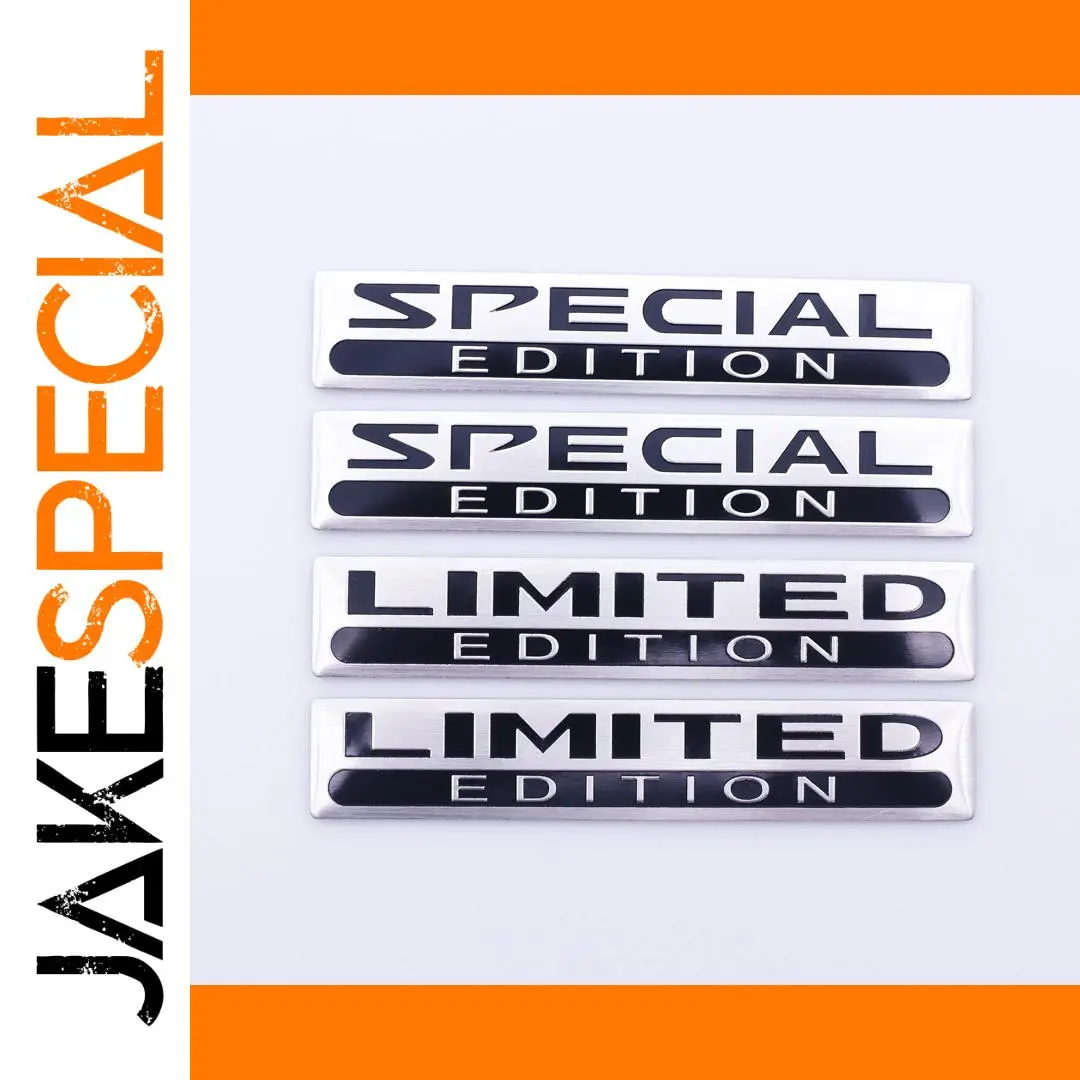 Aluminum Vehicle Badge Set with 100 Decals 1 Aluminum Vehicle Badge Set with 100 Decals