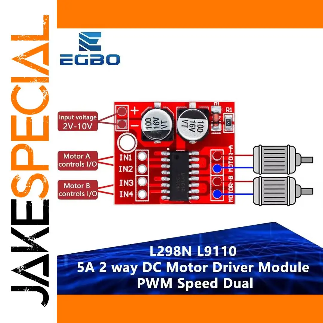 Red DC Motor Driver Module with Dual H-Bridge 1 Red DC Motor Driver Module with Dual H-Bridge
