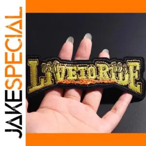 Live to Ride Embroidered Patch 14.3x5 cm